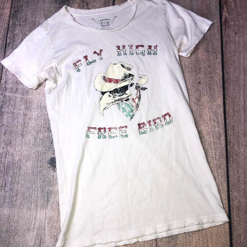 Like new! Bandit brand ladies large distressed tee